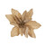 Natural Beige Velvet Christmas Glitter Poinsettia Decoration With Clip