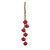 Red Metal Christmas Sleigh Bells With Rope Hanger