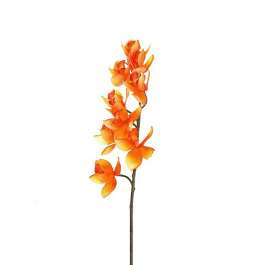 Silk Artificial Baby's Breath Flowers with Stem, Orange Babies