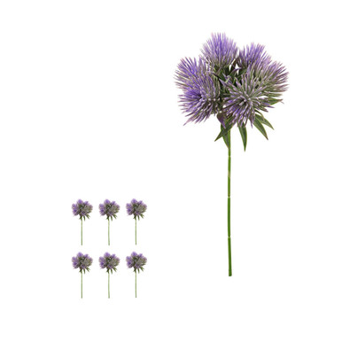 HUIANER Artificial Thistle Spray Eryngium Flowers 2pcs Artificial Eryngium Artificial Sea Holly Flowers For Valentine S Day Bridal Bouquet Wreath Table Centerpiece Decor Purple