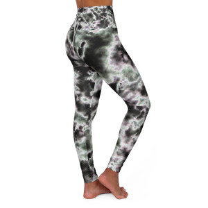 Title: Fode Purple Blaze Waisted Yoga Leggings (AOP)| Fodeliah