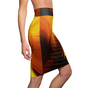 Fode Zone-3 Golden Zone Women's Pencil Skirt