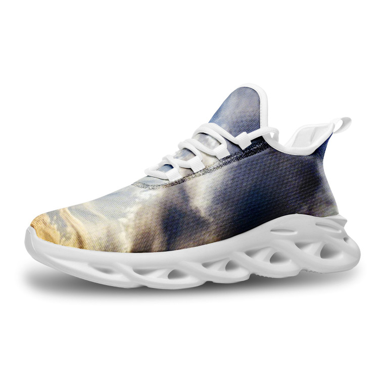 Title: Fode Unisex Sunny Cream Bounce Mesh Knit Sneaker| Classic Style Sneaker | Fodeliah