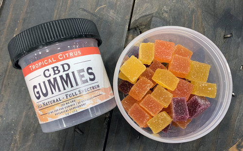 CBD Gummies, All Natural with tapioca, cane sugar and other natural ingredients