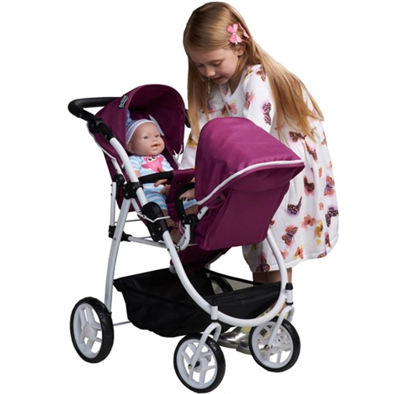 Twin doll shop pram