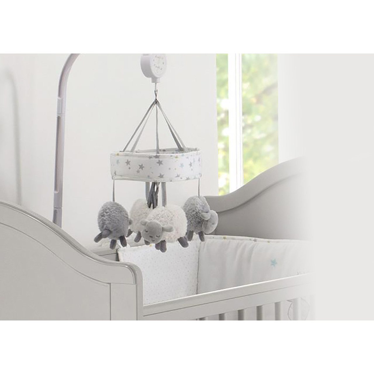Silver Cloud Cot Mobile - Counting Sheep