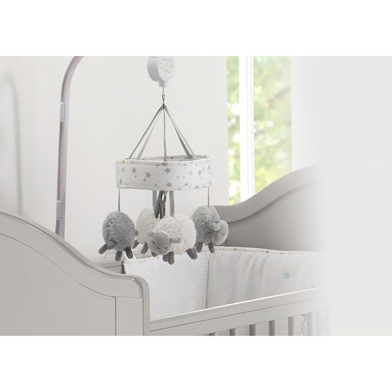 grey star cot mobile