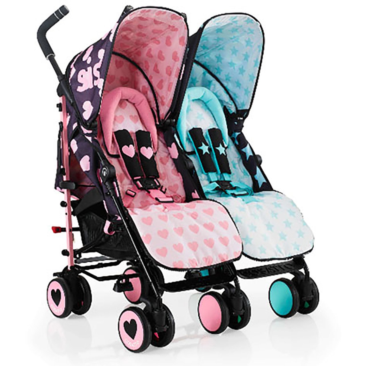 cosatto double stroller folded