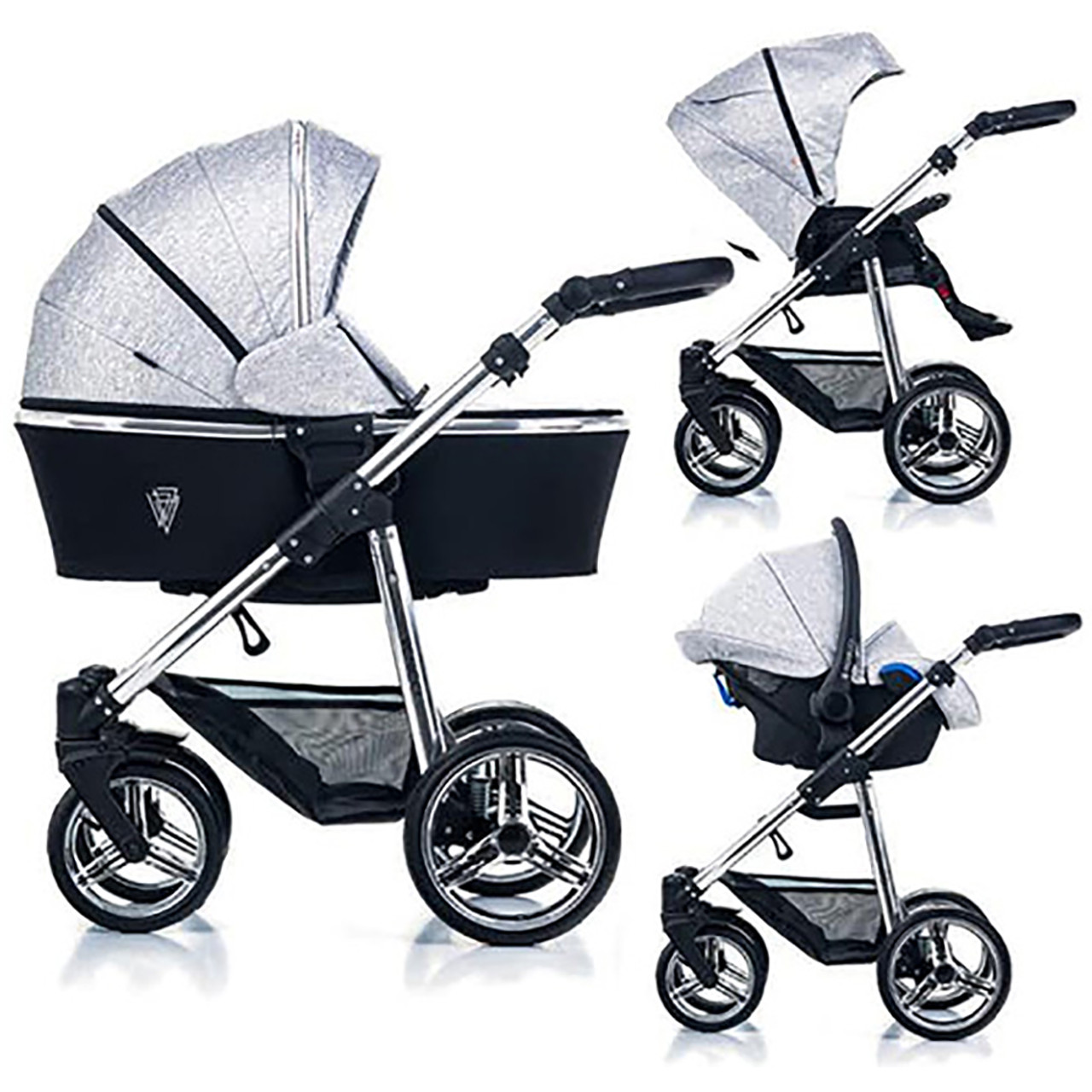 venicci silver pram