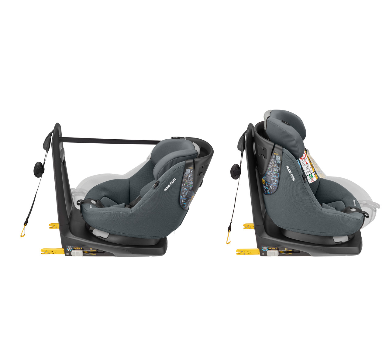 Maxi-Cosi - Reboarder-Kindersitz AxissFix i-Size 360° drehbar 4 Monate-4  Jahre (61-105cm) Isofix-Basis - Authentic Graphite 