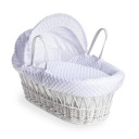 White Wicker Moses Basket - White