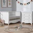 Clara 2 Piece Dresser And Cotbed - White