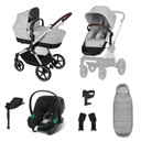 Cybex EOS Travel System Bundle - Silver Frame - Aton B i-Size Car Seat & Isofix Base