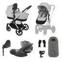 Cybex EOS Travel System With Cloud T Car Seat & Isofix Base - Silver Frame Frame