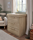 Mamas & Papas Atlas 2 Piece Set with Dresser & Cot Bed - Light Oak