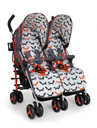 Supa Dupa Twin Stroller Charcoal Mr Fox