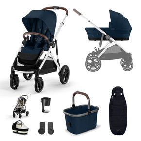 Cybex Gazelle S 9 Piece Pram Bundle - Silver Frame