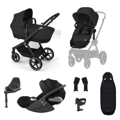 Cybex EOS Travel System With Cloud T Car Seat & Isofix Base - Black
