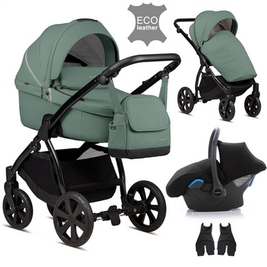 Noordi Fjordi Leather 3in1 Travel System - Sage