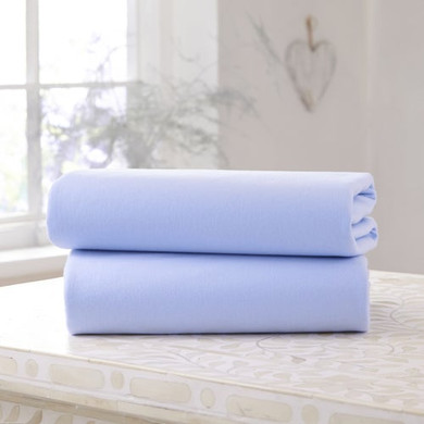 Clair De Lune Jersey 2 Pack Fitted Sheets Moses/Pram