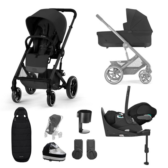 Cybex Balios S Lux 10 Piece Bundle With Cloud T Car Seat & Isofix Base - Black