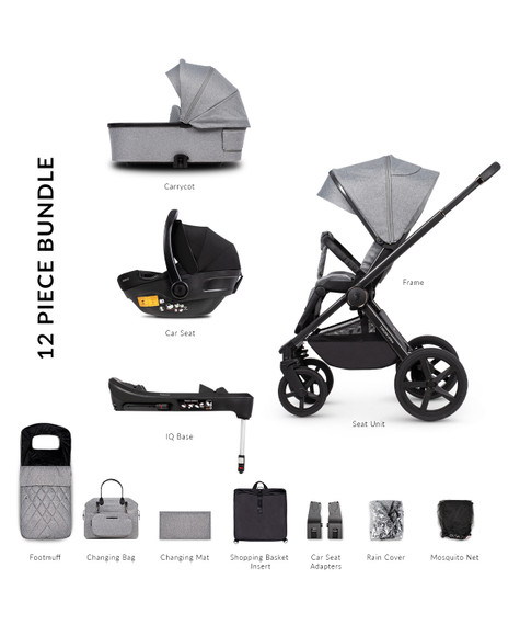 Venicci Tinum Upline 3in1 Travel System + Isofix Base - Classic Grey