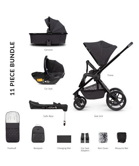 Venicci Tinum Edge Travel System + Isofix Base - Raven - Special Edition