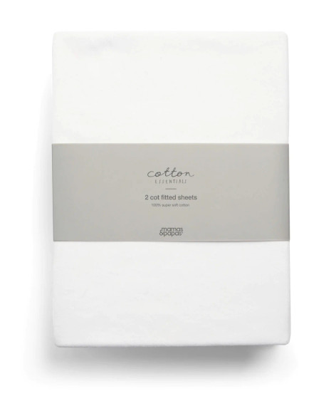 Mamas & Papas Cotton Fitted Cot Sheets - 2 Pack
