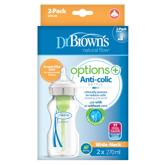 Dr.Browns Options+ Anti-Colic 270ml Bottles - 2 Pack