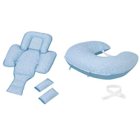 Clevacushion Nursing pillow & Baby Nest - Blue