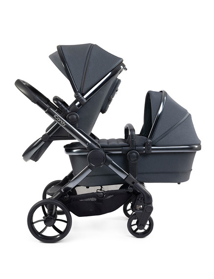 iCandy Peach 7 Double Buggy Bundle With Accessories - Dark Grey