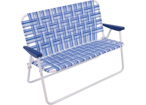 CAMP&GO FOLDING WEB LOVE SEAT - BLUE/WHITE|BY058-0128-1
