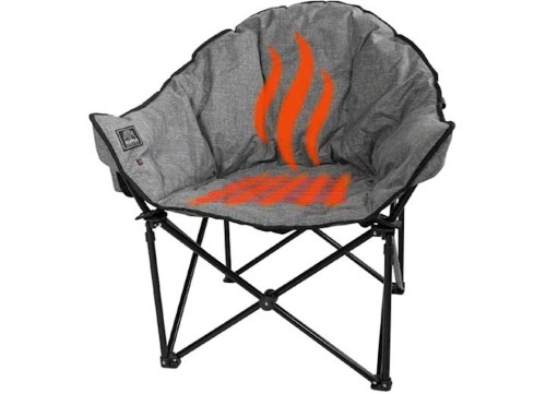 KUMA OUTDOOR GEAR LAZY BEAR HEATED CHAIR - HEATHER GREY|892-KM-LBBTHCH-HG
