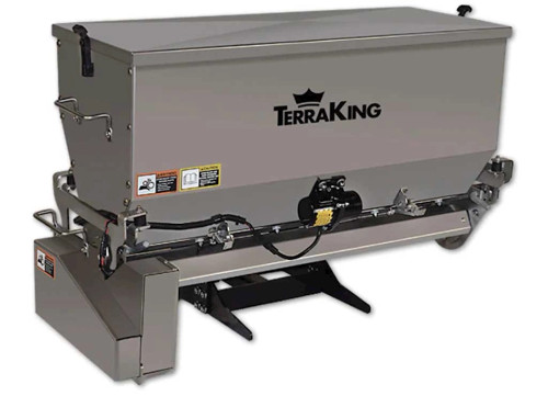 AGRI-FAB INC DROP SPREADER, 5 CU FT, 3-PT HITCH, 350 LB CAPACITY, STAINLESS STEEL, SILVER|45-0592