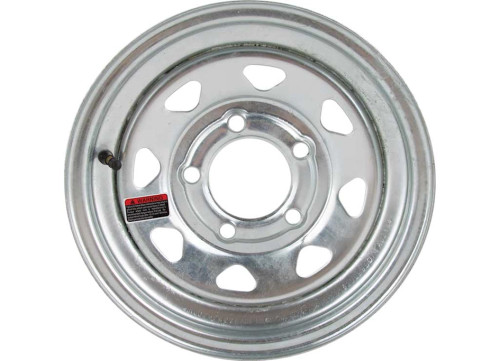 TOW-RITE 12"X4" GALVANIZED 8 SPOKE RIM, BP 5-4.5, ET 0, CB 2.95, 1,520 LBS|RT3732