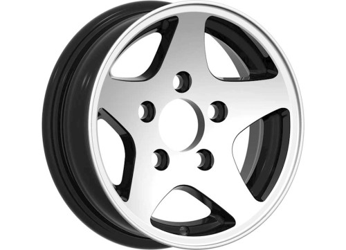 TOW-RITE 15INX6IN MACHINED ALLOY RIM, BP 5-4.5, ET 0, CB 3.19, 2,150 LBS|A011565
