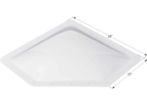 ICON NEO ANGLE RV SKYLIGHT, 24" X 12" - TRANSLUCENT WHITE|1867