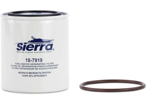 SIERRA MARINE FUEL WATER SEPARATOR FILTER. RATING:10 MICRON. SIZE:7 1/2IN OR 190.5MM TALL|18-7919