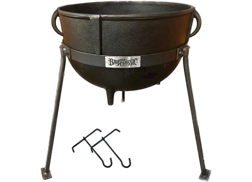 BAYOU CLASSIC 30-GALLON CAST IRON JAMBALAYA KETTLE WITH STAND|CI7430