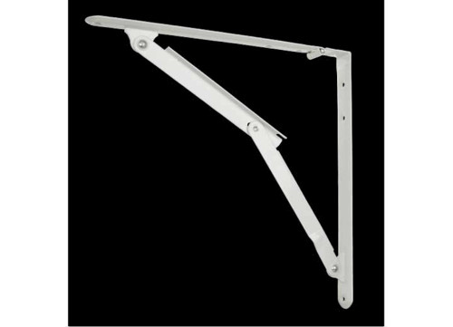 JR PRODUCTS FOLDING SHELF BRACKET, WHITE|20725