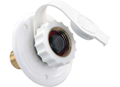 JR PRODUCTS CITY WATER FLANGE, PLASTIC, WHITE, MPT|62145