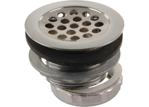 JR PRODUCTS SHOWER STRAINER W/GRID, LOCKNUT, SLIP NUT, RUBBER AND PLASTIC WASHER|9495-211-022