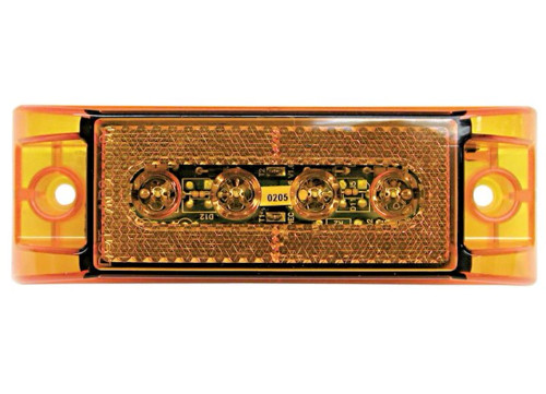 PETERSON MANUFACTURING 188 LED - AMBER CLEARANCE/SIDE MARKER LIGHT WITH REFLEX (POLY PACK)|188A