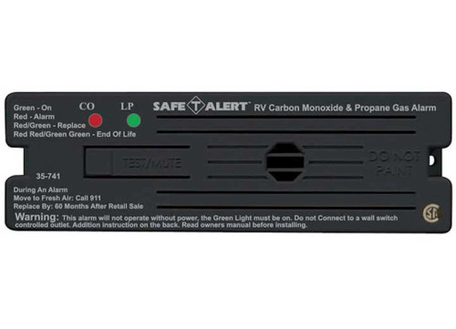 SAFE-T-ALERT 35 SERIES RV DUAL CO/LP ALARM - BLACK, SURFACE MOUNT|35-741-BL