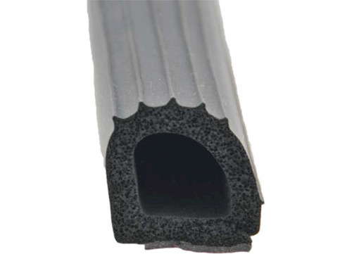 AP PRODUCTS RIBBED FOAM D SEAL WITH TAPE - 1" X 1" X 50'|018-206