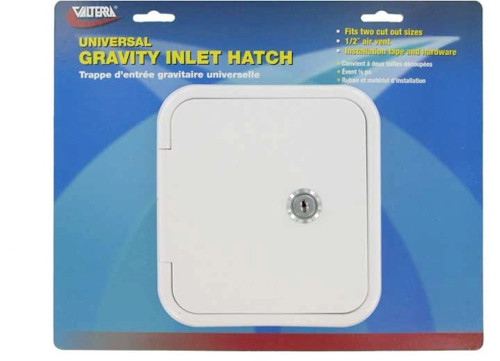 VALTERRA PRODUCTS LLC UNIVERSAL GRAVITY INLET HATCH, WHITE, CARDED|A01-2002VP