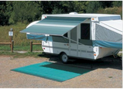 CAREFREE OF COLORADO CAMPOUT 9FT 10IN L X 8FT 2IN EXT. BLACK SHALE FADE VINYL MANUAL PATIO AWNING|981186