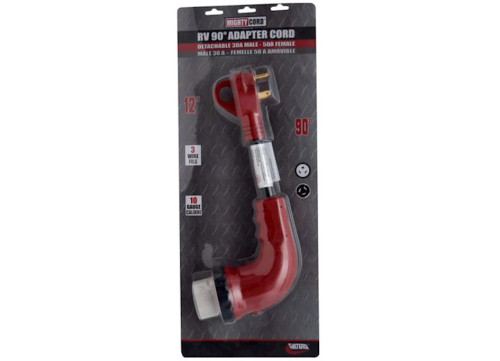 VALTERRA PRODUCTS LLC 50A 90DEG TWIST LOCK LED TO 30A CORD 12IN - PACKAGED|A10-3050D90VP VALTERRA PRODUCTS LLC 50A 90DEG TWIST LOCK LED TO 30A CORD 12IN - PACKAGED|A10-3050D90VP