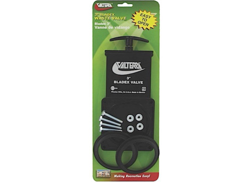 VALTERRA 3” BLADEX WASTE VALVE BODY WITH METAL HANDLE (CARDED PACKAGING)|T1003VPM