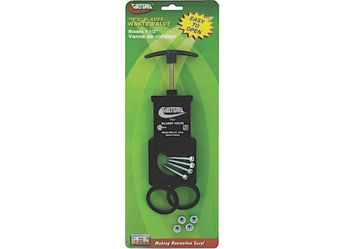 VALTERRA 1.5” BLADEX WASTE VALVE BODY WITH METAL HANDLE (CARDED PACKAGING)|T1001VPM